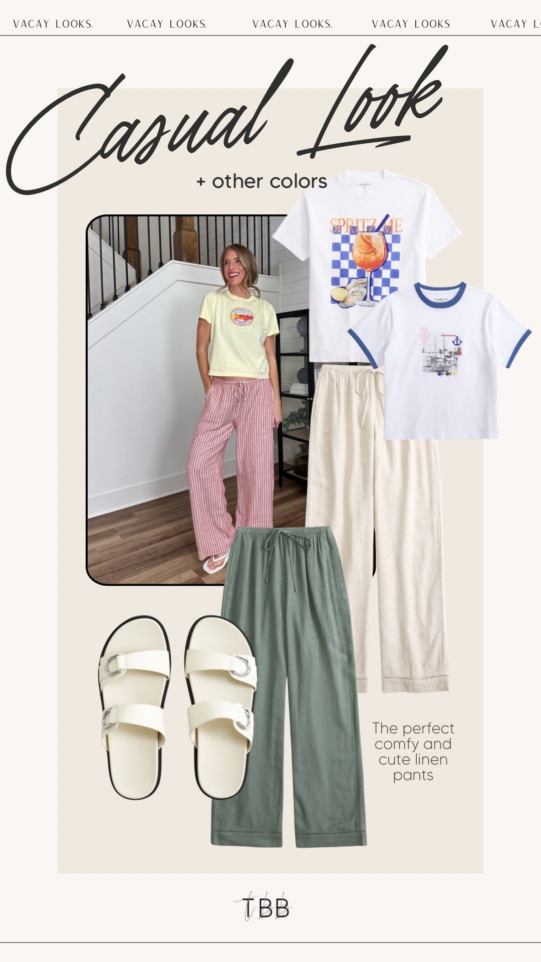 Linen pants and a cute tee are the easiest way to look comfy but still put together on vacay! 

Vacation outfit, beach trip, tall girl friendly, cute and casual, bump friendly 

#LTKBump #LTKTravel #LTKootd