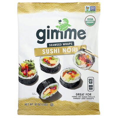 gimMe, Sushi Nori Seaweed Wraps, 0.81 oz (23 g) | iHerb