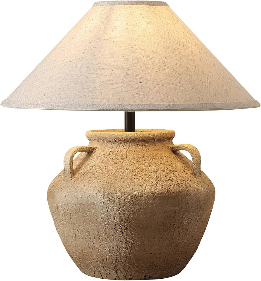 Farmhouse Rustic Table Lamps Rustic Southwestern Table Lamp with Fabric Lampshade Decor Bedside C... | Amazon (US)