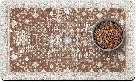 Pet Food Mats for Floor, Absorbent Dog Mat for Food and Water Dispenser Mat, Dog Food Mat Quick D... | Amazon (US)