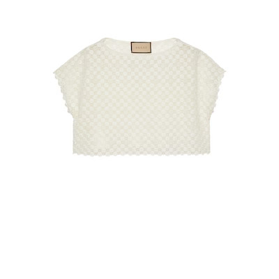 Double G flower lace top | Gucci (US)