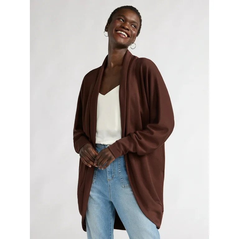 Scoop Women’s Ultimate ScubaKnit Cardigan, Sizes XS-XXL - Walmart.com | Walmart (US)