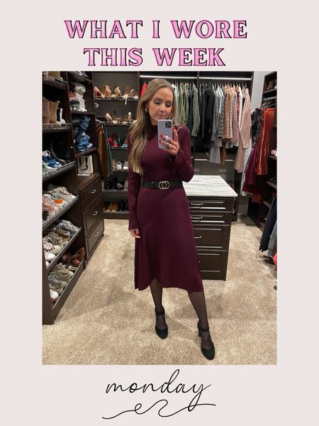 @everlane Sweater dress styled for work, weddings, or other winter dressy occasions 

#LTKworkwear #LTKHoliday #LTKwedding