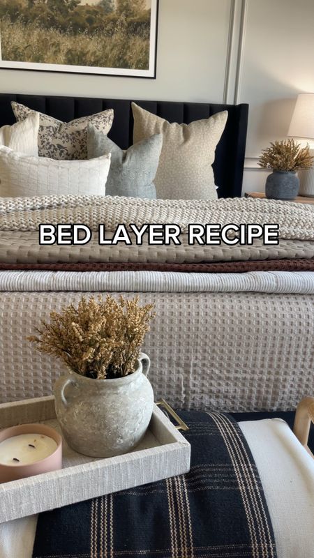 Want to know how to make a layered cozy bed? I have 5 blanketed layers (no I don’t sleep with them- I literally fold it back and then fold it back over when we wake up). If you want links for all my layers sent to you comment “blankets” and I will send you the link directly! 

If you have a duvet you do not need this many layers! When I had my duvet I used 3-4. 

Why layer your blankets? It add texture and dimension and gives your eye something exciting to look at! But if you don’t love lots of things on your bed then you do you! 

You can also shop my shares at the link in my bio 🤍

Bedding
Layered Bedding 
Primary Bedroom
Master Bedroom
King Size Bed
How to Make Your Bed
Cozy Bedding
Neutral Home Decor

#bedding #bed #bedroominspo #cozy #cozyroom #cozyhome #master #masterbedroom #primarybedroom 

#LTKVideo #LTKstyletip #LTKhome