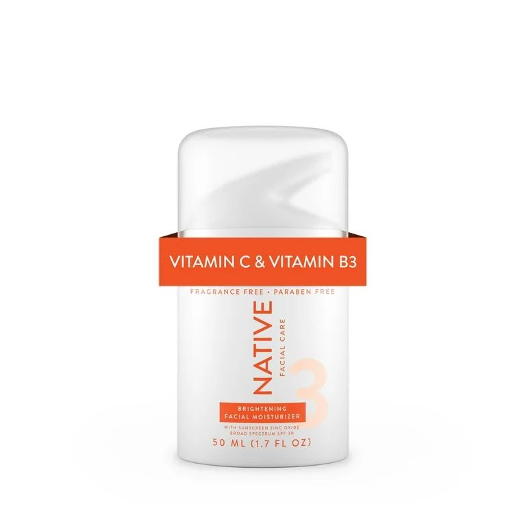 Native Brightening Facial Moisturizer, with Vitamin C, for Dry Skin, Fragrance Free 1.7 oz - Walm... | Walmart (US)