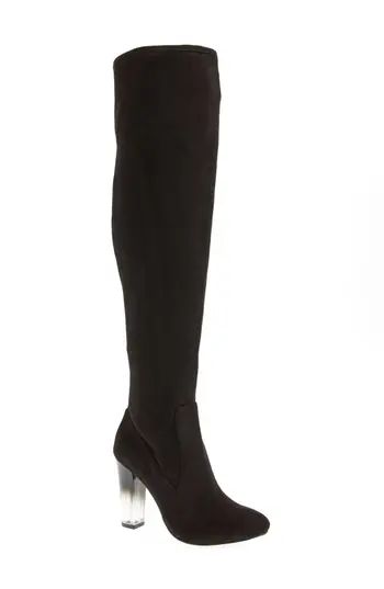 Women's Nina Icelyn Over The Knee Stretch Boot, Size 5 M - Black | Nordstrom