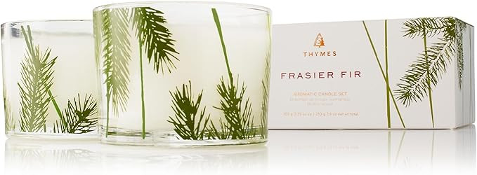 Thymes Frasier Fir Pine Needle Candle Set – Scented Candles with Notes of Crisp Siberian Fir, C... | Amazon (US)