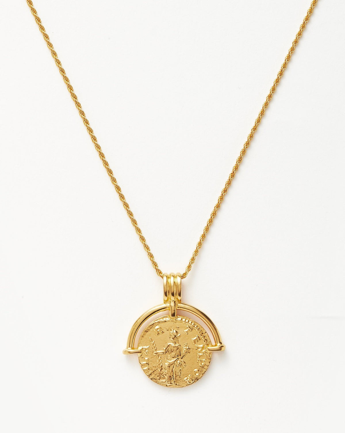 Lucy Williams Engravable Roman Arc Coin Necklace | Missoma