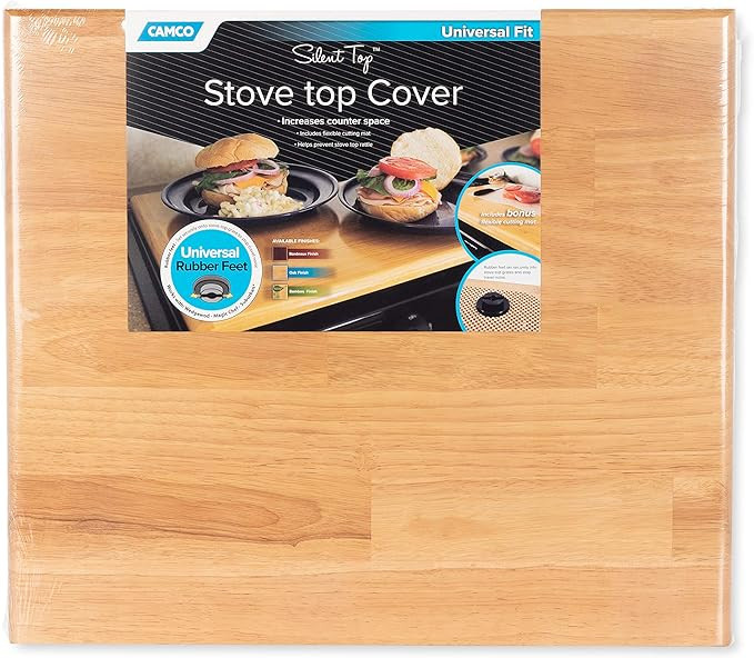 Camco Oak 43521 Universal Stove Top Cover-19 1/2" x 17" by 3/4" thick. | Amazon (US)