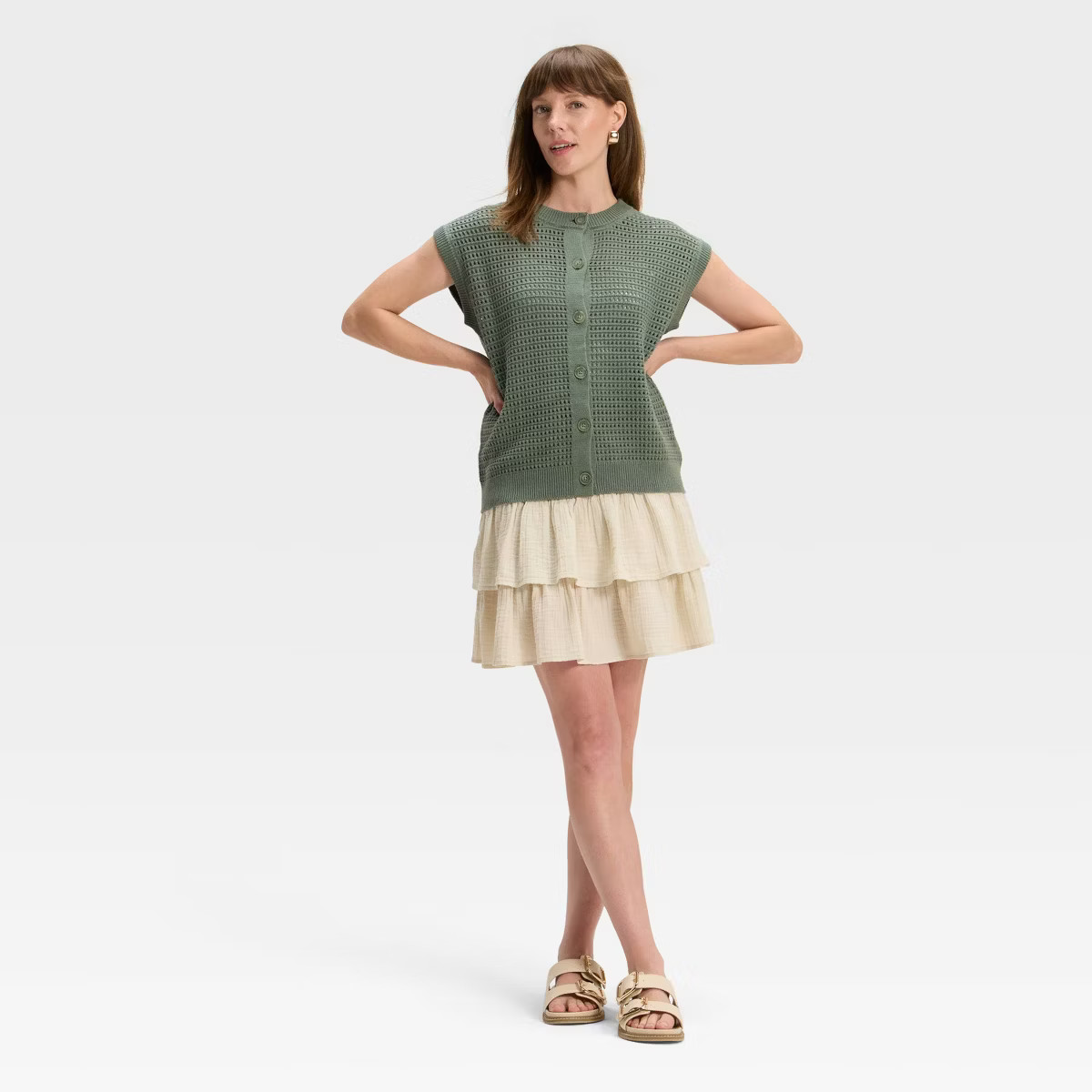 Women's Pointelle Sweater Vest - Universal Thread™ | Target