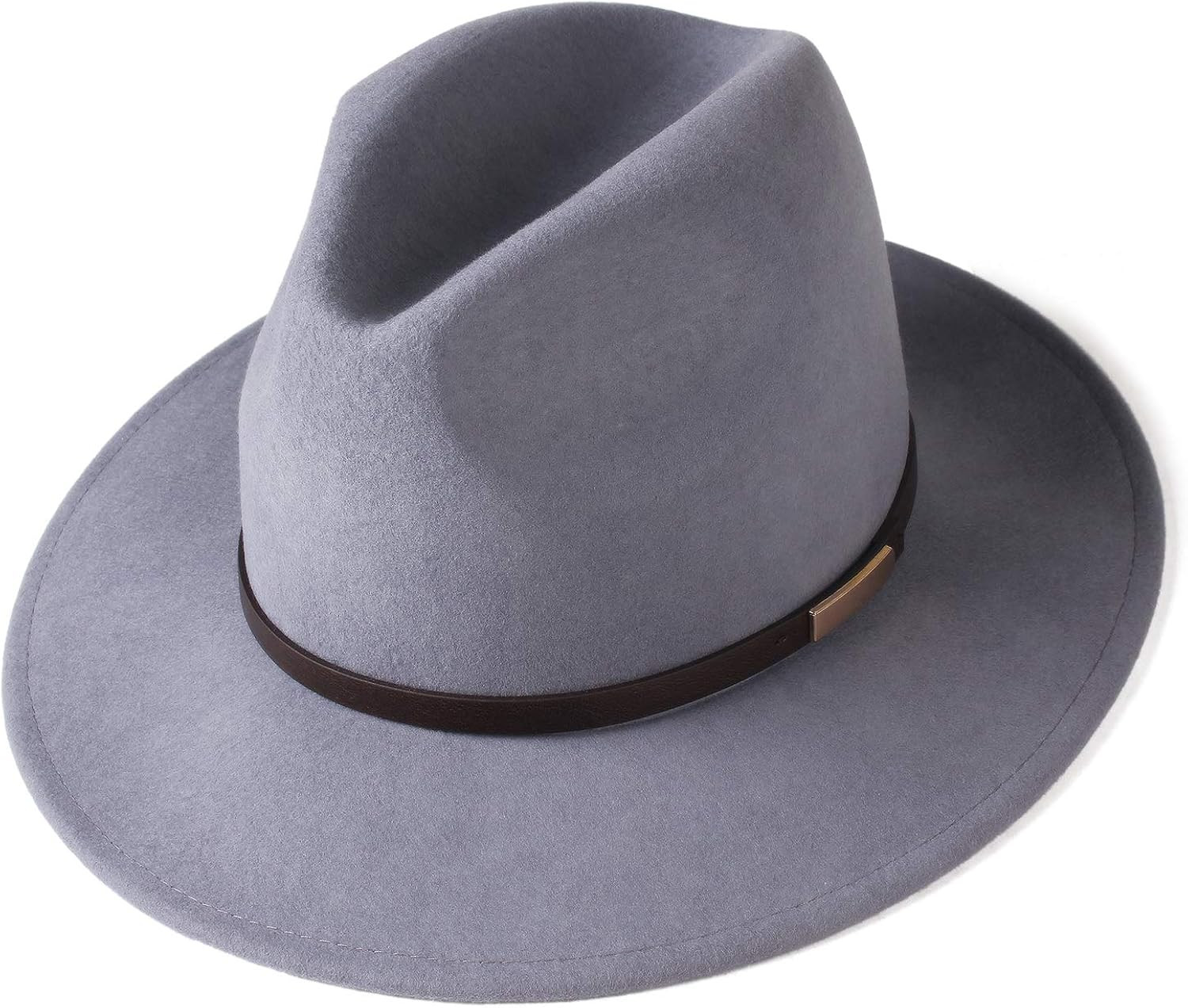 FURTALK Fedora Hats for Men Women 100% Australian Wool Felt Wide Brim Hat Leather Belt Crushable ... | Amazon (US)