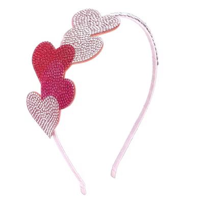 Liv & Ava GIRLS HEADBAND - HEARTS Pink | Target