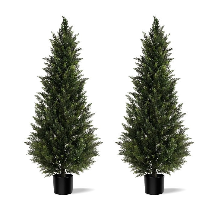 Faux cedar mini trees