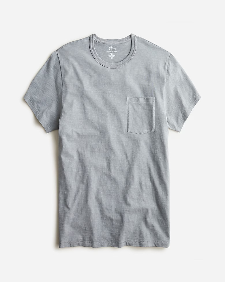 Slim garment-dyed slub cotton crewneck T-shirt | J. Crew US