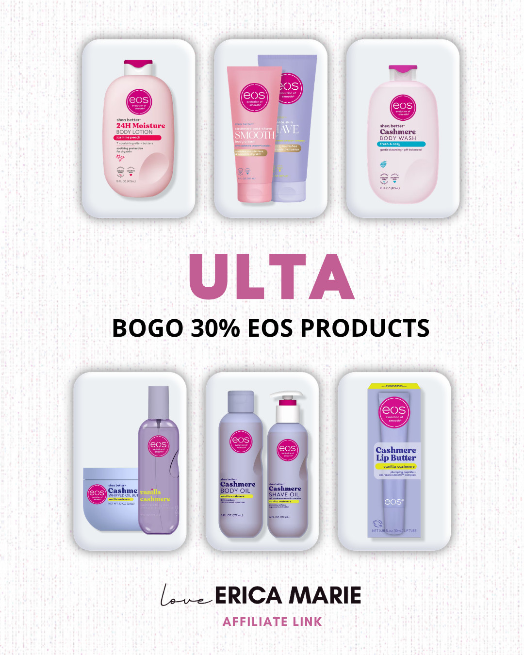 Shop EOS products with this Buy One, Get One 30% Off deal. Save on lip balms, shave creams, body lotions, and other everyday body care favorites. Stock up on your go-to EOS essentials while this limited-time sale is live. 

 #LTKmorningroutine #LTKselfcare #LTKSaleAlert
