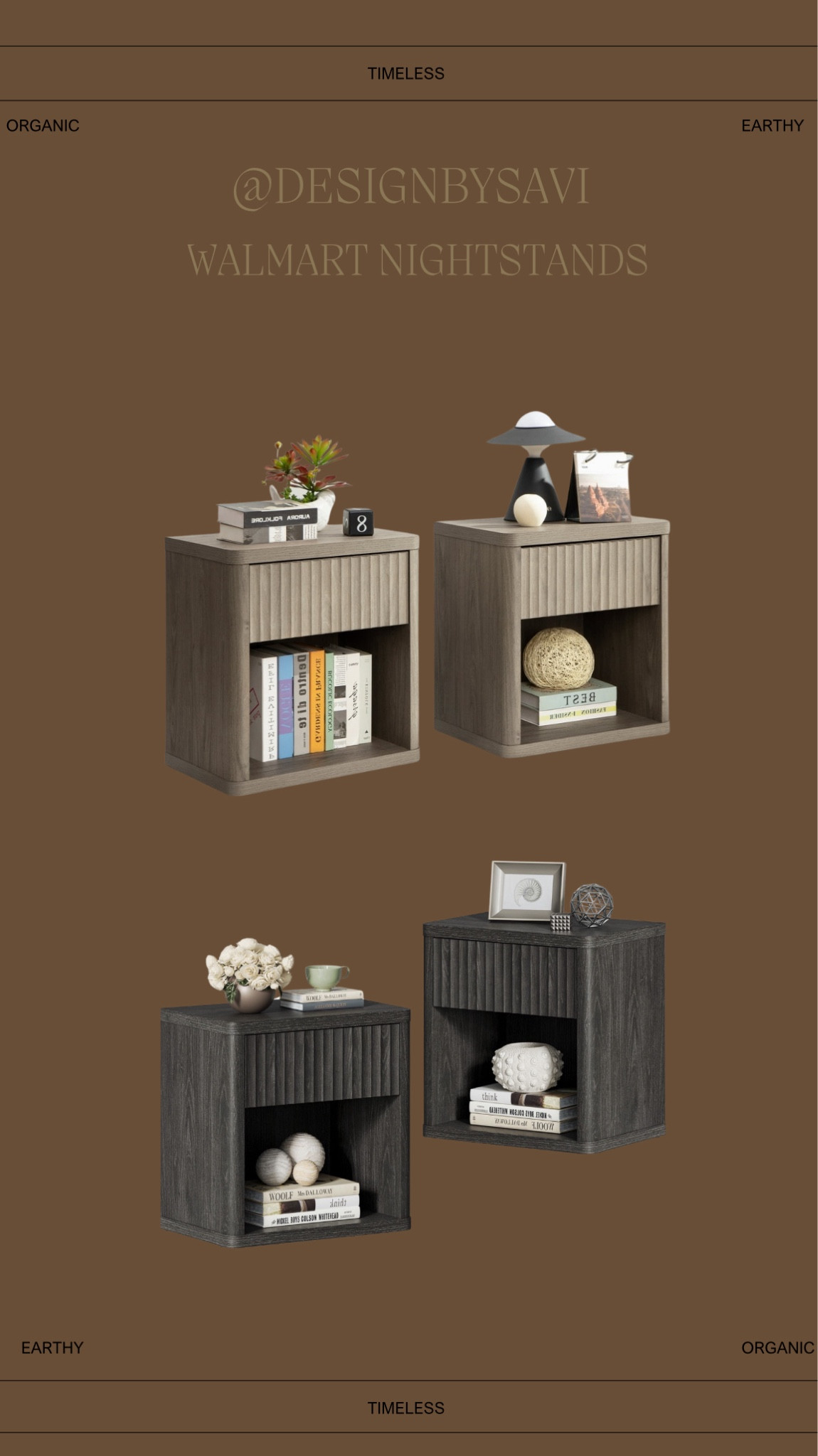 The cutest set of 2 nightstands from Walmart 🤎

Nightstands, minilmalist, bedroom, set of 2, wood nightstands, decor, home design 

#LTKstyletip #LTKhome