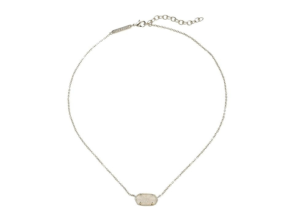 Kendra Scott Elisa Pendant Women's Necklace Women's Necklace Gold/Iridescent Drusy | Zappos