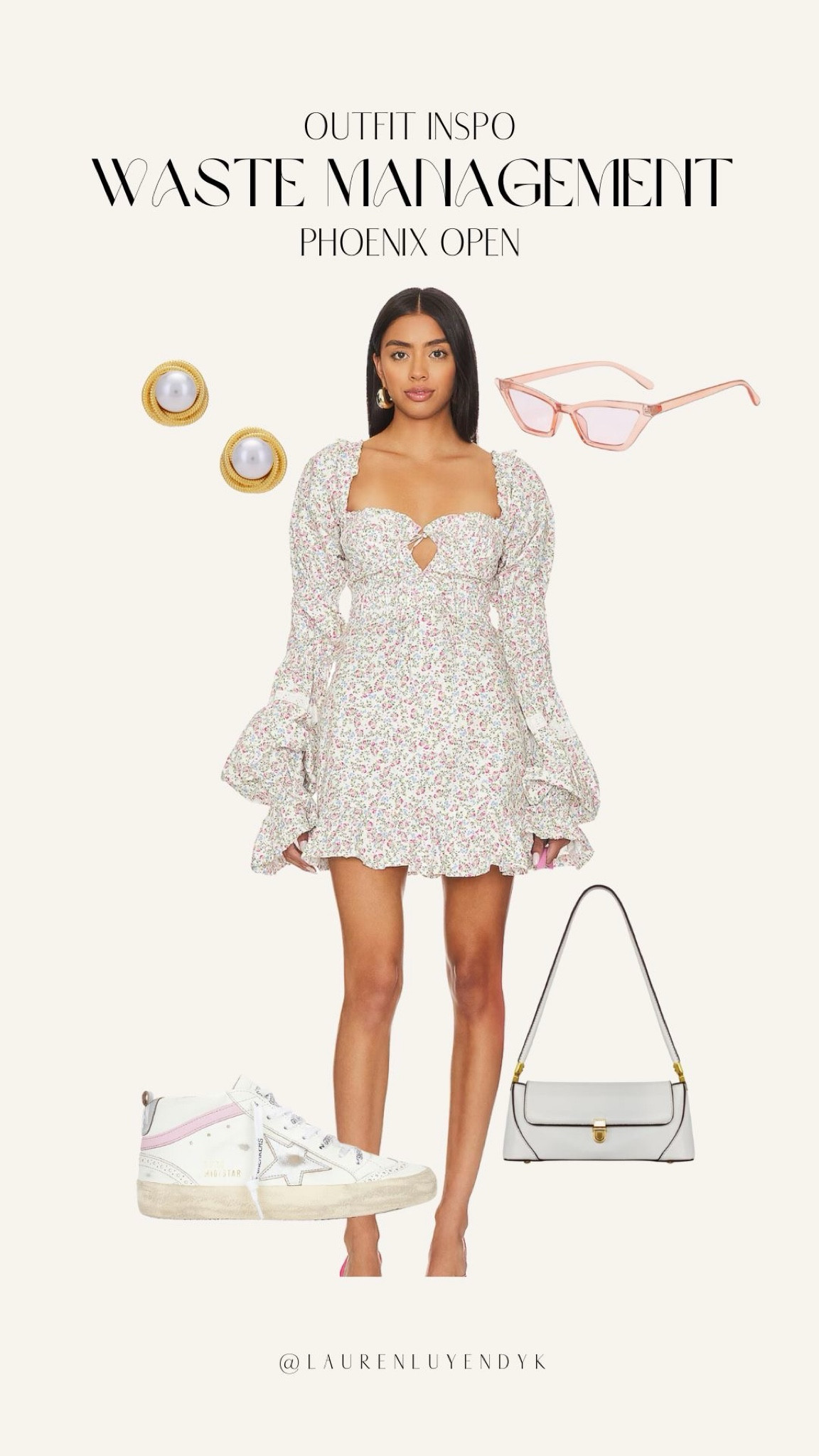 Outfit inspo for Waste Management Phoenix Open 

Floral dress 
White bag 
Amazon accessories 
Golden goosee

#LTKMostLoved #LTKSeasonal #LTKstyletip