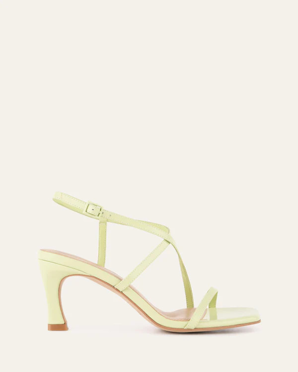 JOCKEY HIGH HEEL SANDALS HONEYDEW GREEN LEATHER | Jo Mercer (AU)