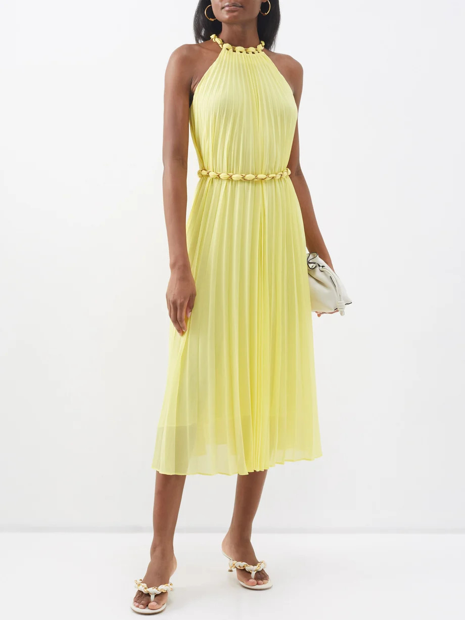 Sunray pleated chiffon midi dress | Zimmermann | Matches (UK)