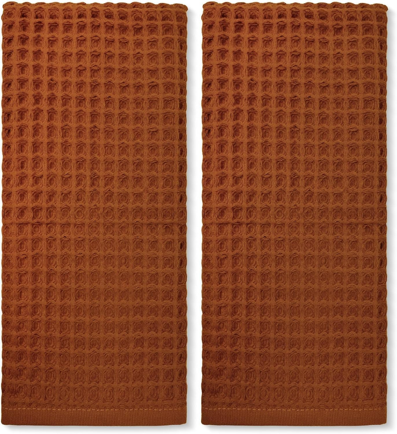 Jacquotha Waffle Hand Towels for Bathroom Kitchen 2-Piece (Rust) – Cotton Quick Dry, Super Soft... | Amazon (US)