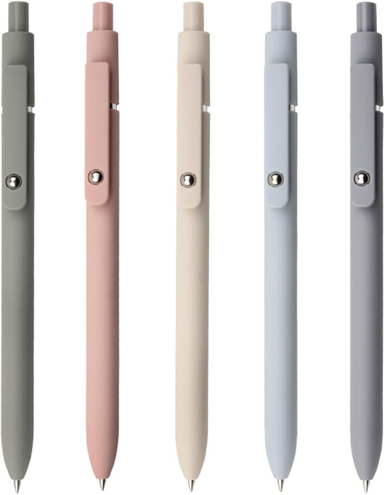 iHMeiju 5pcs Gel Ink Pens, 0.5mm Quick Dry Ink Pens Fine Point Retractable Gel Ink Pens Rolling B... | Amazon (UK)