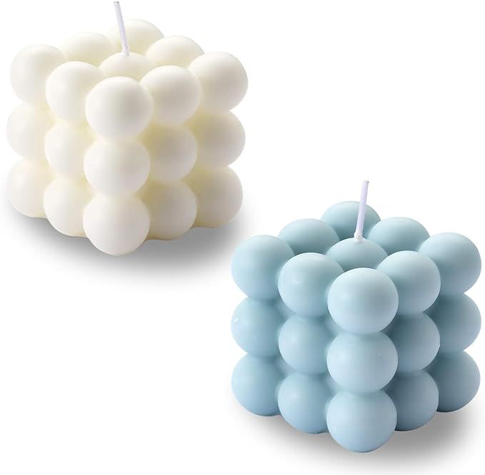 ACITHGL Bubble Candle - Cube Soy Wax Candles, Home Decor Candle, Scented Candle Set 2 Pieces, Hom... | Amazon (US)