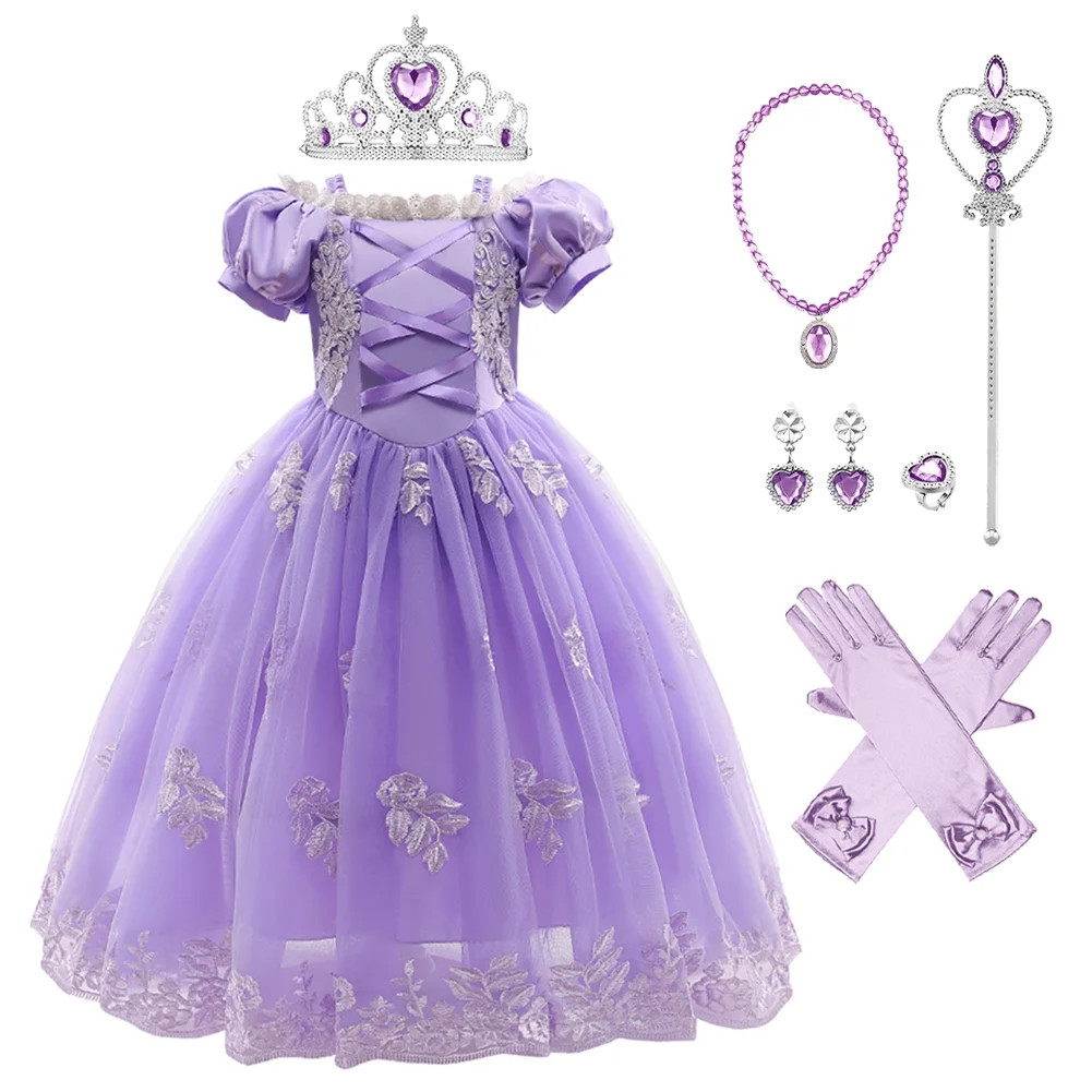 IBTOM CASTLE Little Girls Princess Halloween Cosplay Outfits for Kids Party Fancy Dress up Long E... | Walmart (US)