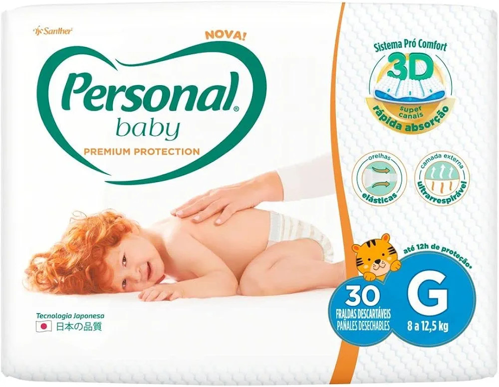 Fralda Baby Premium Protection Grande 30Pads, Personal | Amazon (BR)