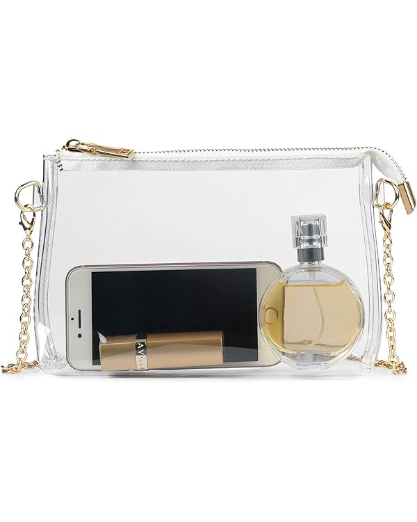 Lorbro Clear Purse for Women Stadium Approved, Clear Crossbody Bag with Zipper Closure, Transpare... | Amazon (US)