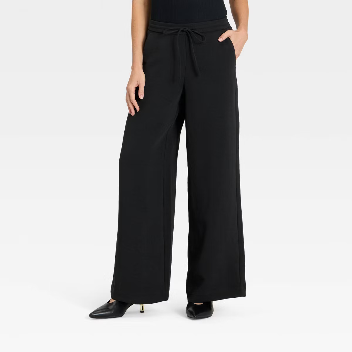 Women's Wide Leg Signature Crepe Pull-On Pants - A New Day™ | Target