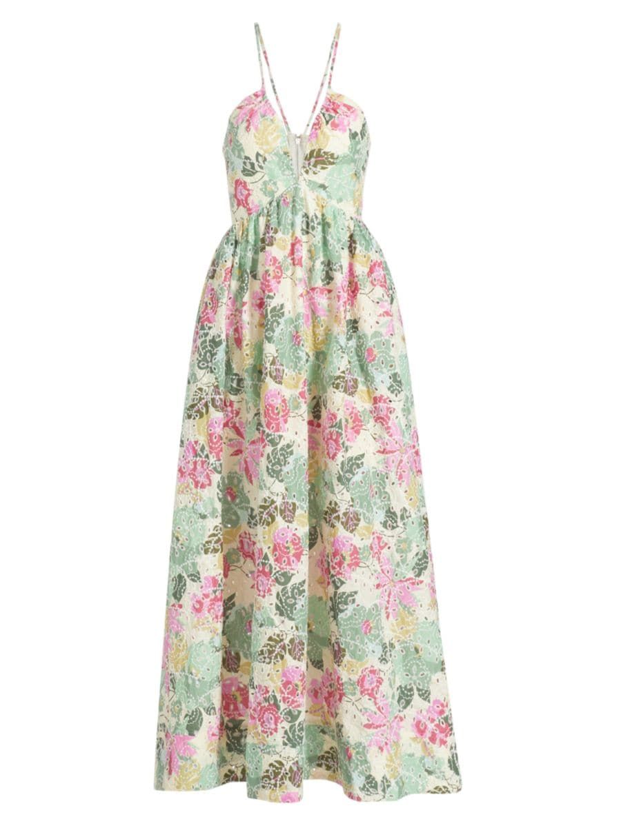 Floral Cotton Eyelet Maxi Dress | Saks Fifth Avenue