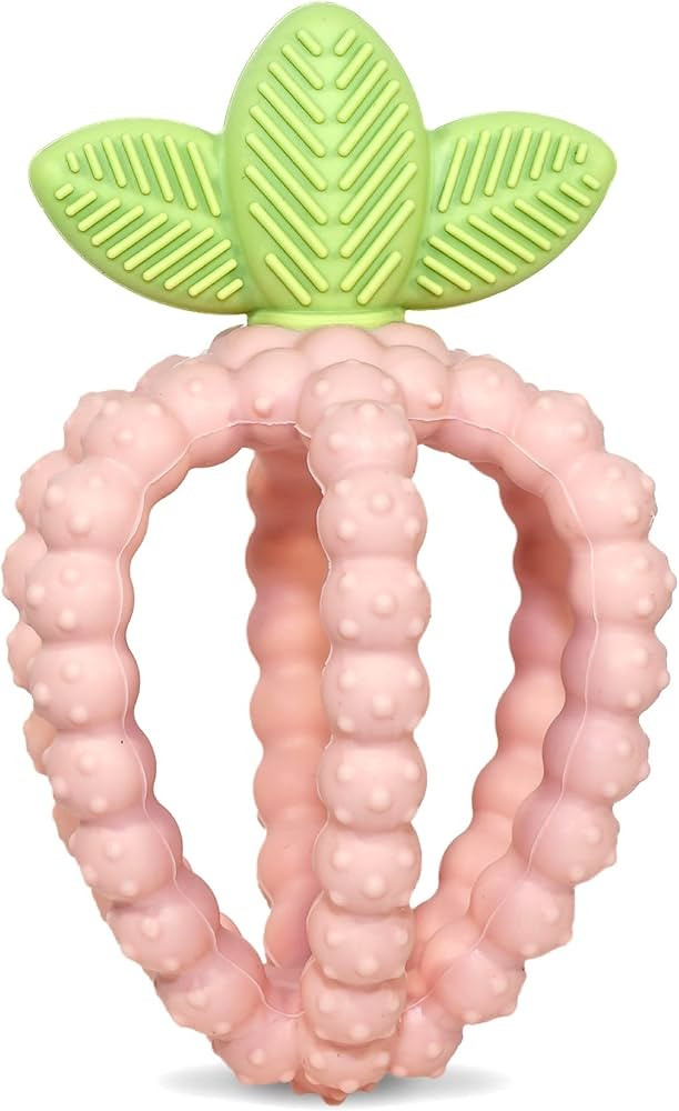 RaZbaby Silicone Infant & Baby Teething Toy, Textured BerryBumps Soothe Babies’ Sore Gums, RaZb... | Amazon (US)