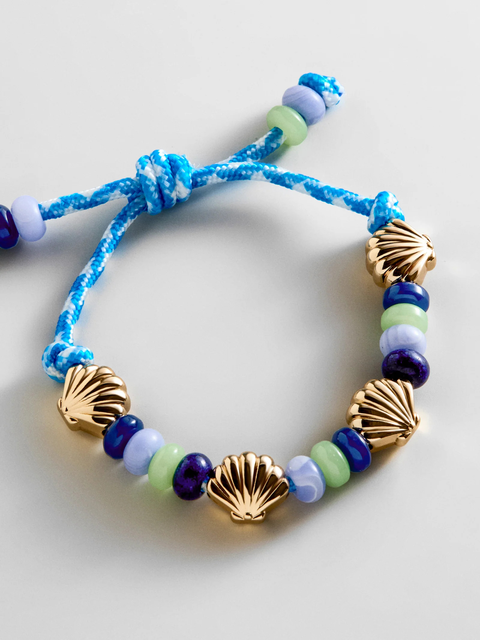Happy Here Beaded Bracelet - Seashell | BaubleBar