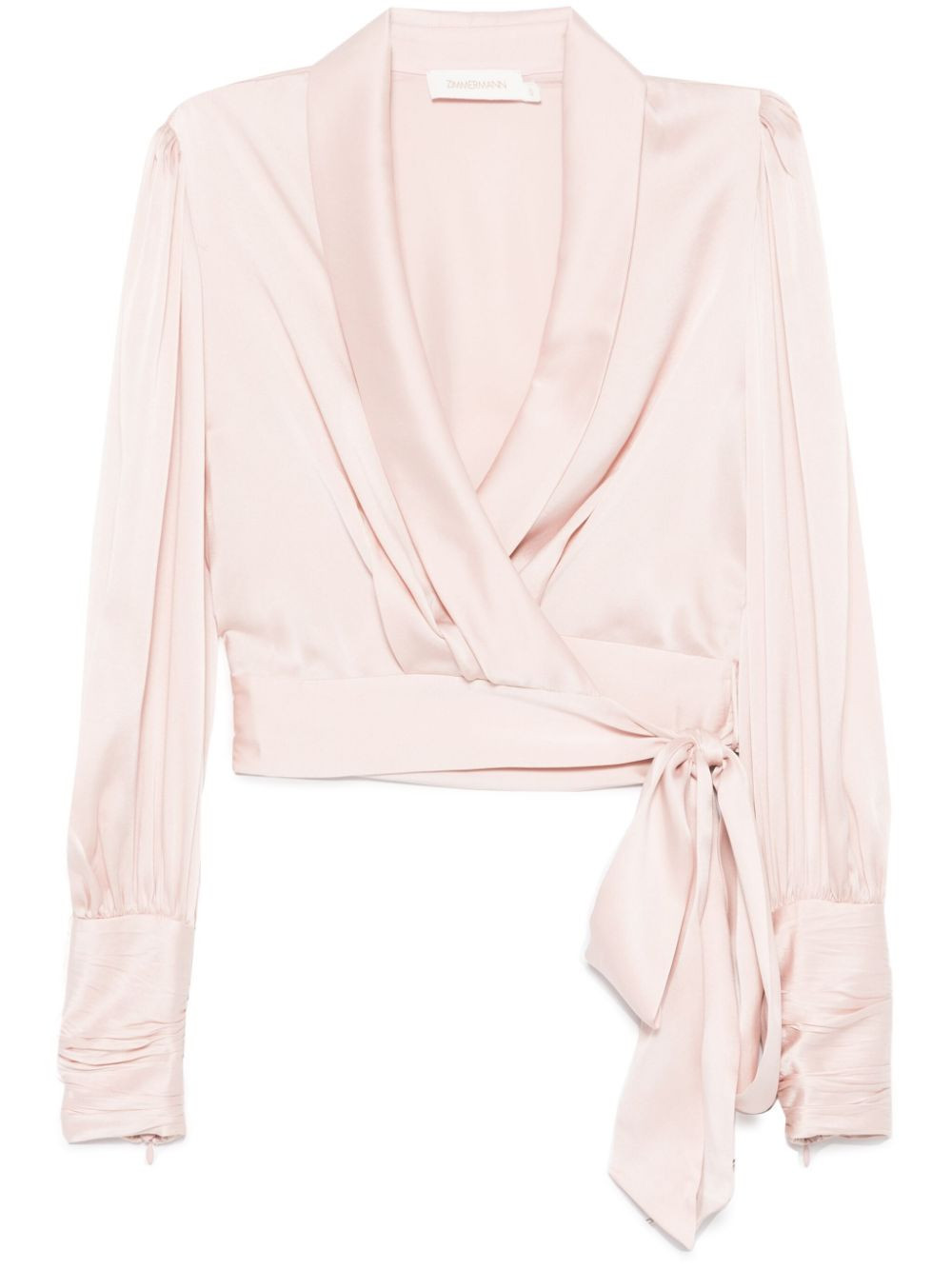 ZIMMERMANN silk wrap top - Pink | Farfetch Global