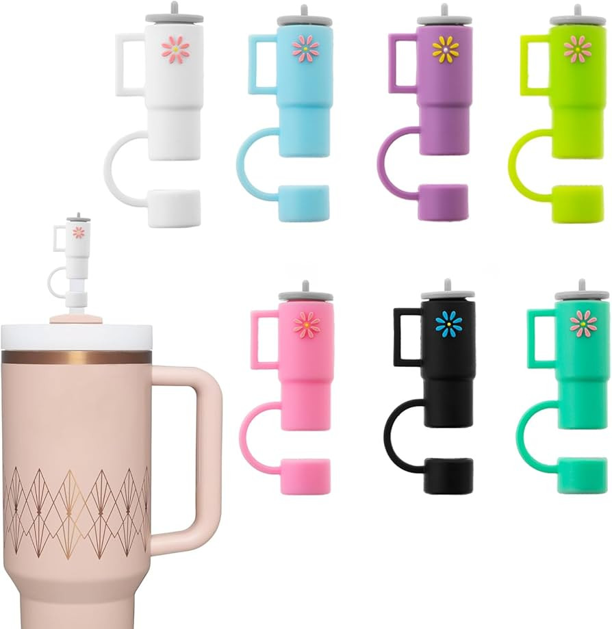 7 Pcs Stanley Straw Cover Cap, Stanley Straw Topper for 9-10mm Straw, Compatible with Stanley 30&... | Amazon (US)