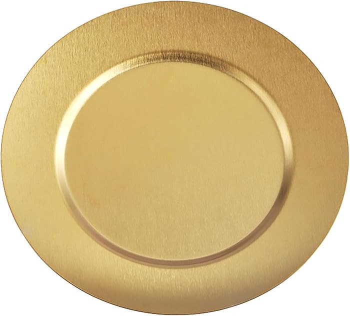 1 Pcs 7 Inch Circular Trinket Tray, Gold Stainless Steel, Flat Bottom, for Serving Trays Towel St... | Amazon (US)