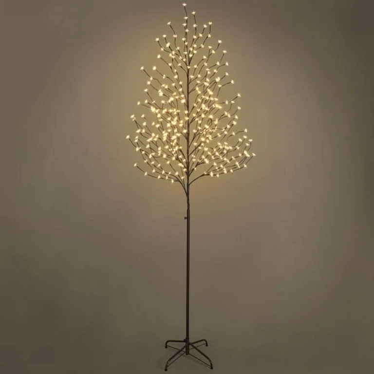 CAPHAUS 8 Feet Artificial Pre-lit Cherry Blossom Tree w/Bendable Branches & Foldable Stand, 288 W... | Walmart (US)