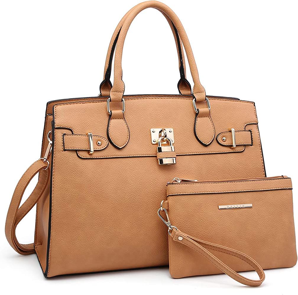 Women Handbags and Purses Ladies Shoulder Bag Top Handle Satchel Tote Work Bag with Wallet | Amazon (US)
