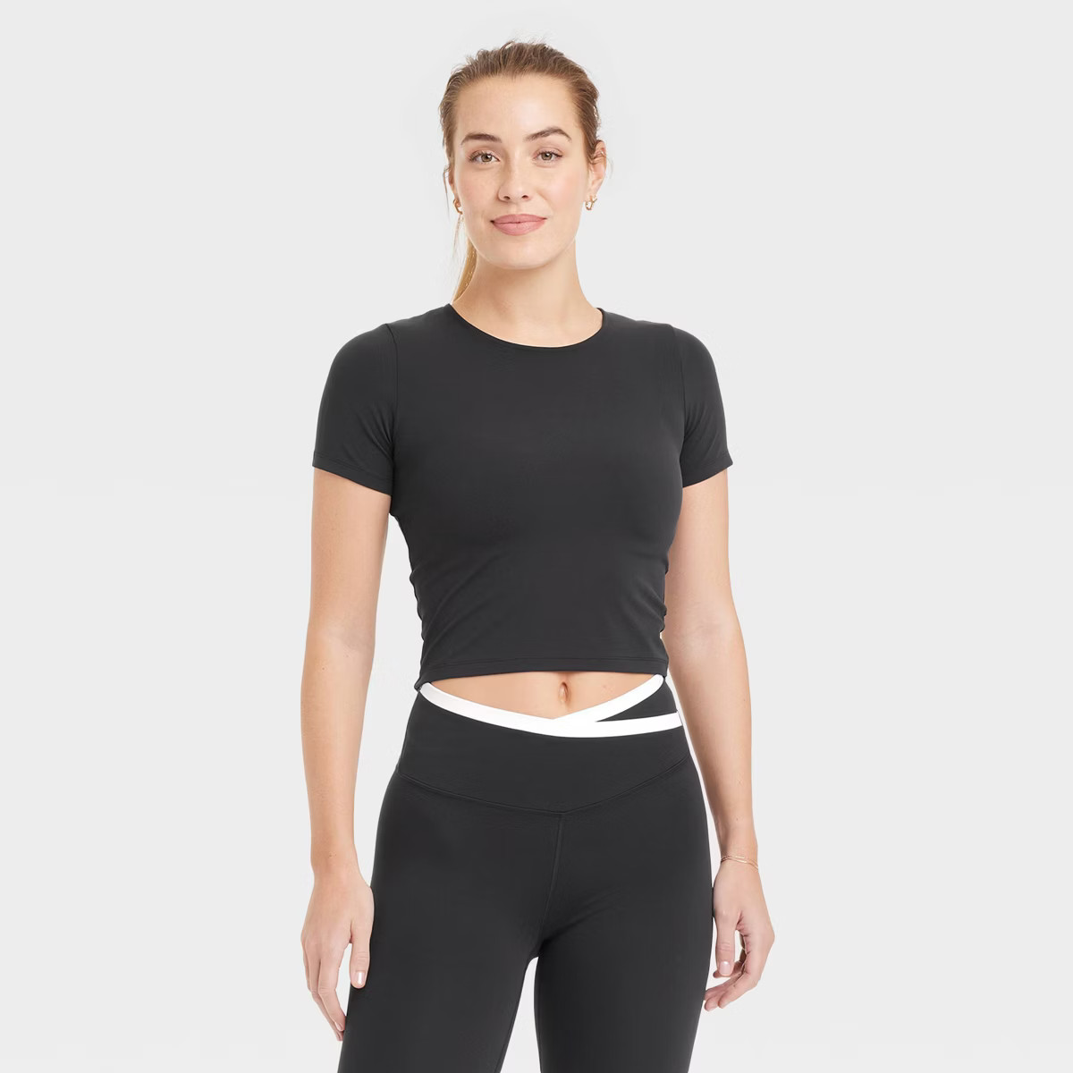Women's Everyday Soft Cropped Short Sleeve T-Shirt - All In Motion™ | Target