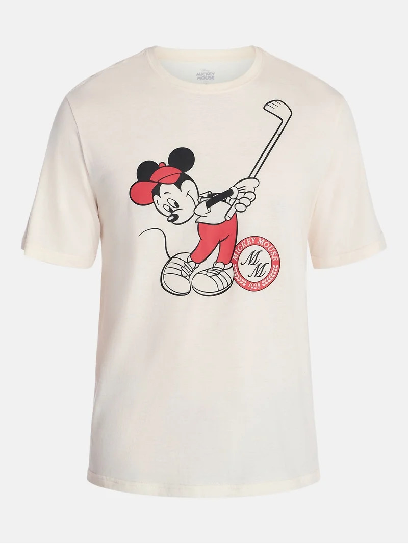 Mickey Mouse Men's Golf Graphic Tee with Short Sleeves, Sizes S-2XL - Walmart.com | Walmart (US)