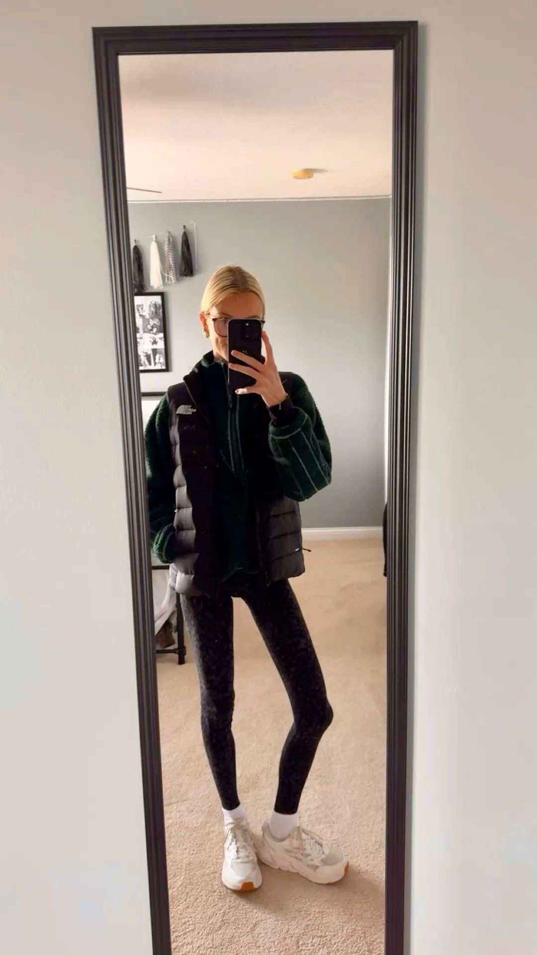 Hoka Clifton Ls, free people green sherpa quarter zip, lululemon align leggings & the north face puffer vest

#LTKfitnessgoals #LTKdayinmylife #LTKU
