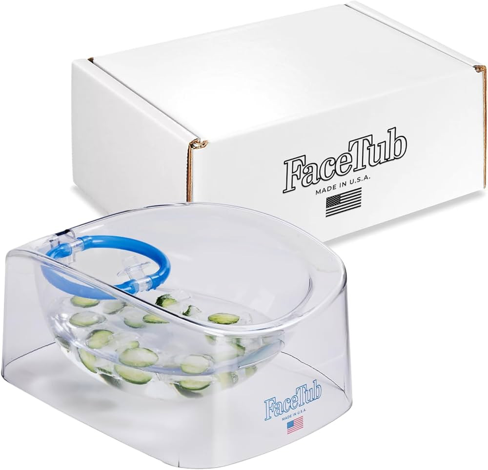 The FaceTub Cold Ice Bath, Premium Face Bowl For Ice, Face Tub Facial Cold Plunge to Support Skin... | Amazon (US)