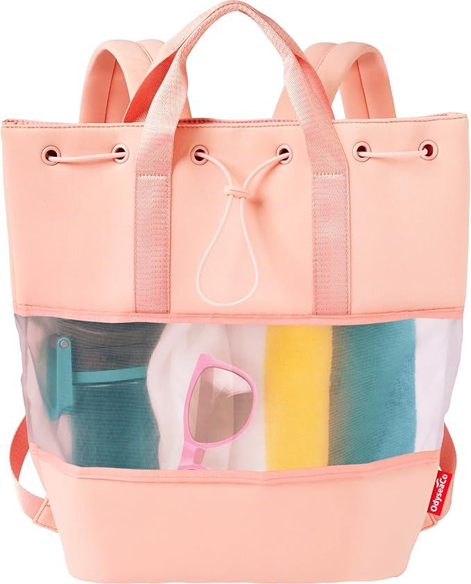 Odyseaco Beach Backpack Lightweight (Pink) - Beach Bags for Women Waterproof Sandproof - Neoprene... | Amazon (US)