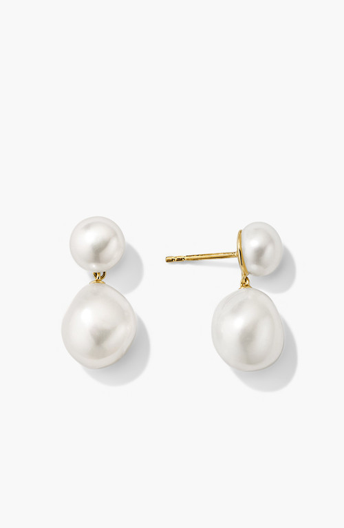 MEJURI Bold Pearl Drop Earrings in Gold /Pearl at Nordstrom | Nordstrom