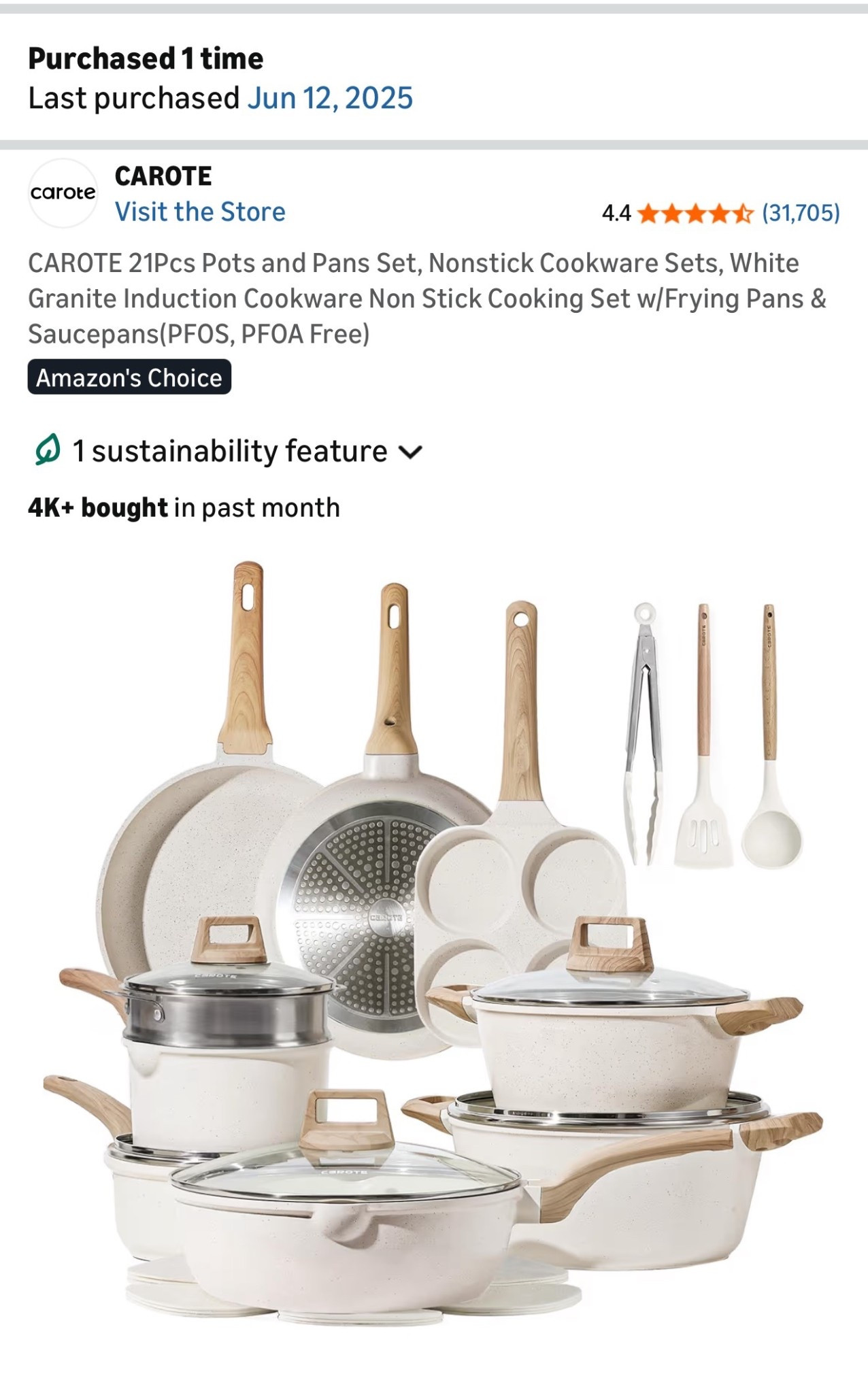 The BEST set of pots and pans!!! Non stick and easy to clean!  This huge set is from Amazon and under $125!!! 👏🏼🎉

#LTKGiftGuide #LTKCyberWeek #LTKHoliday