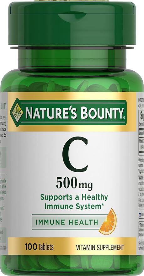 Nature's Bounty Vitamin C Tablets, Vitamin Supplement, Supports a Healthy Immune System, 500mg, 1... | Amazon (US)