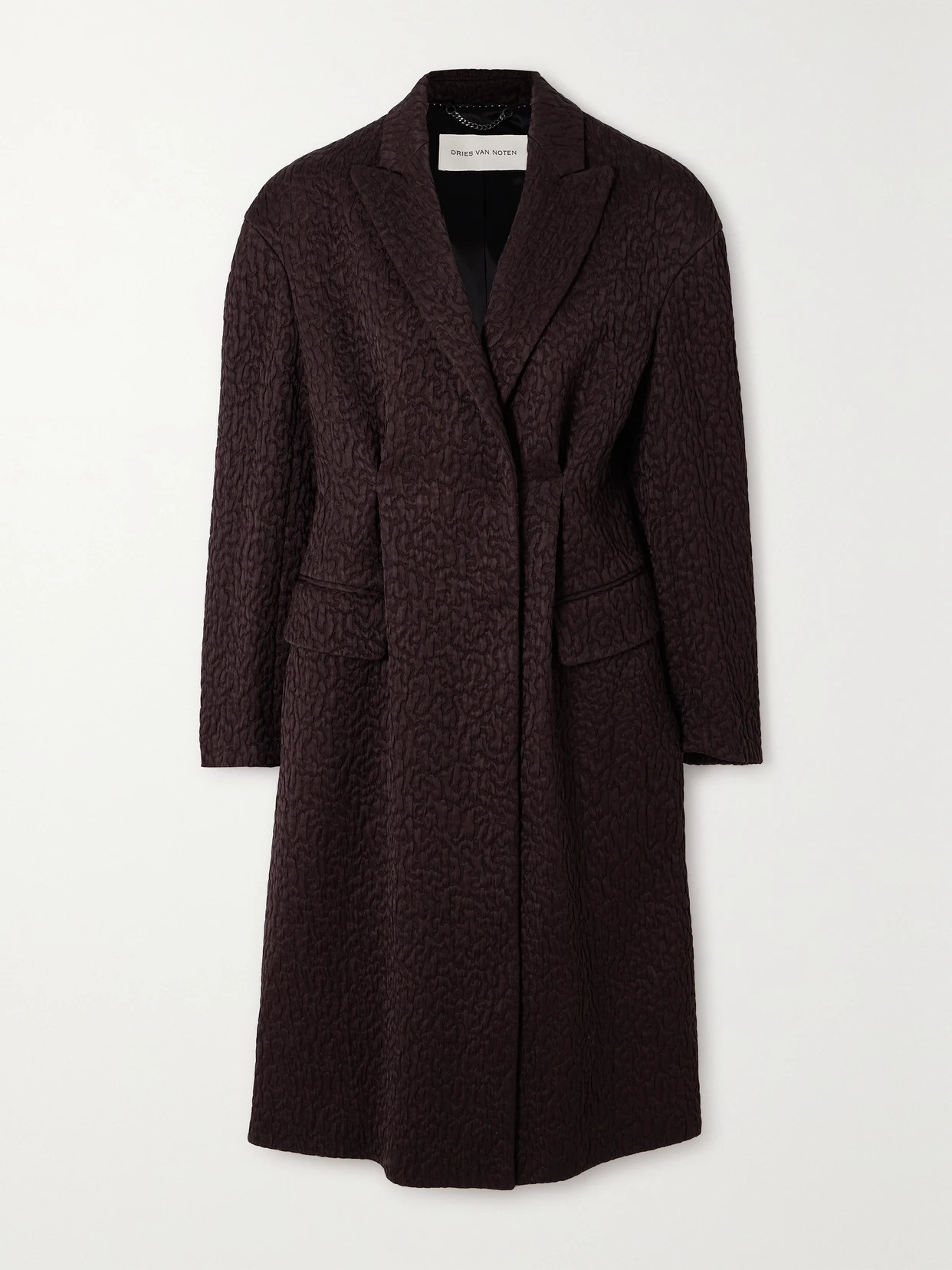 Dries Van Noten - Cloqué Coat - Brown | NET-A-PORTER (US)