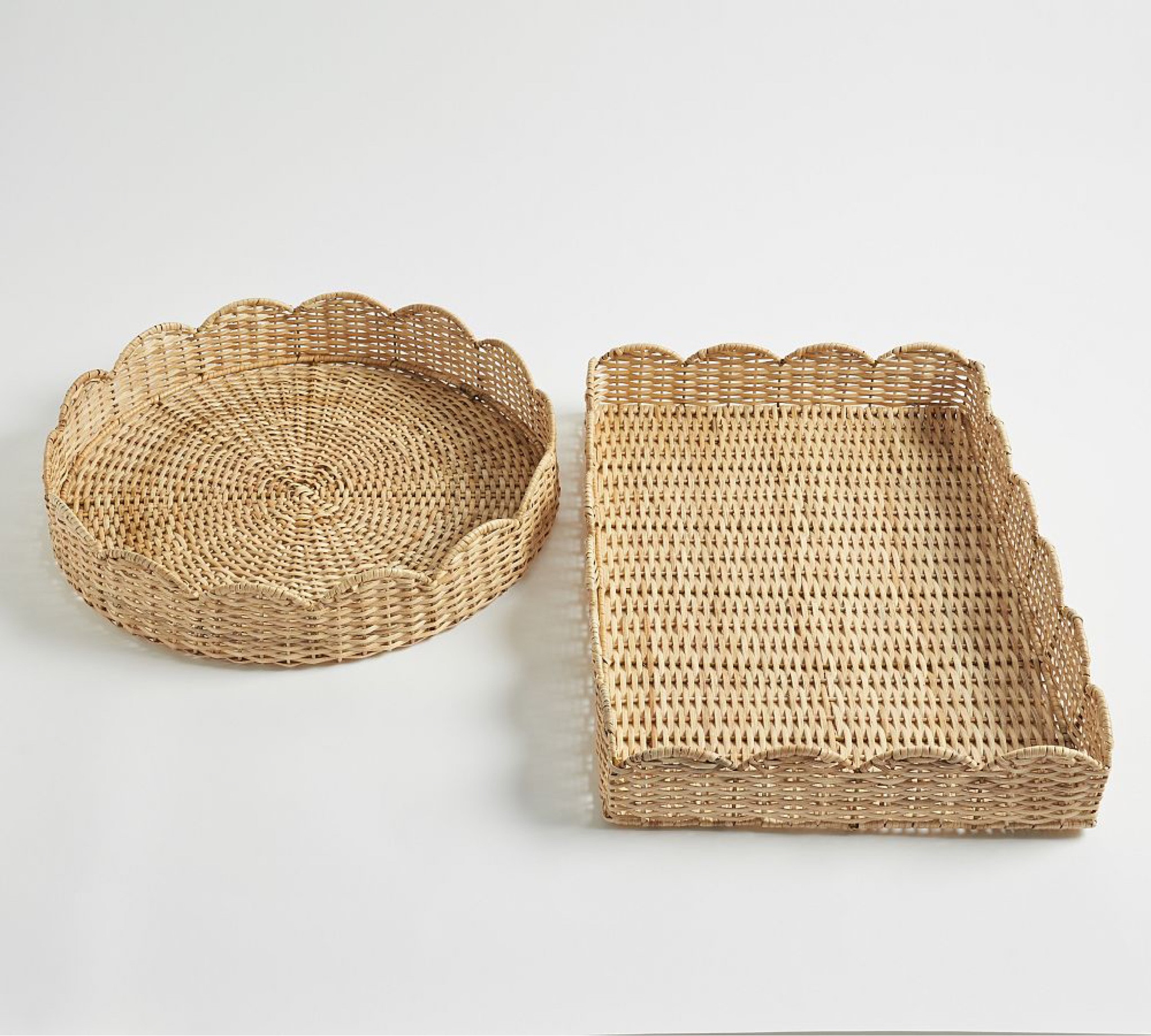 Scallop Rattan Tray, scalloped trays, spring decor coastal decor 



#LTKunder50 #LTKhome #LTKsalealert