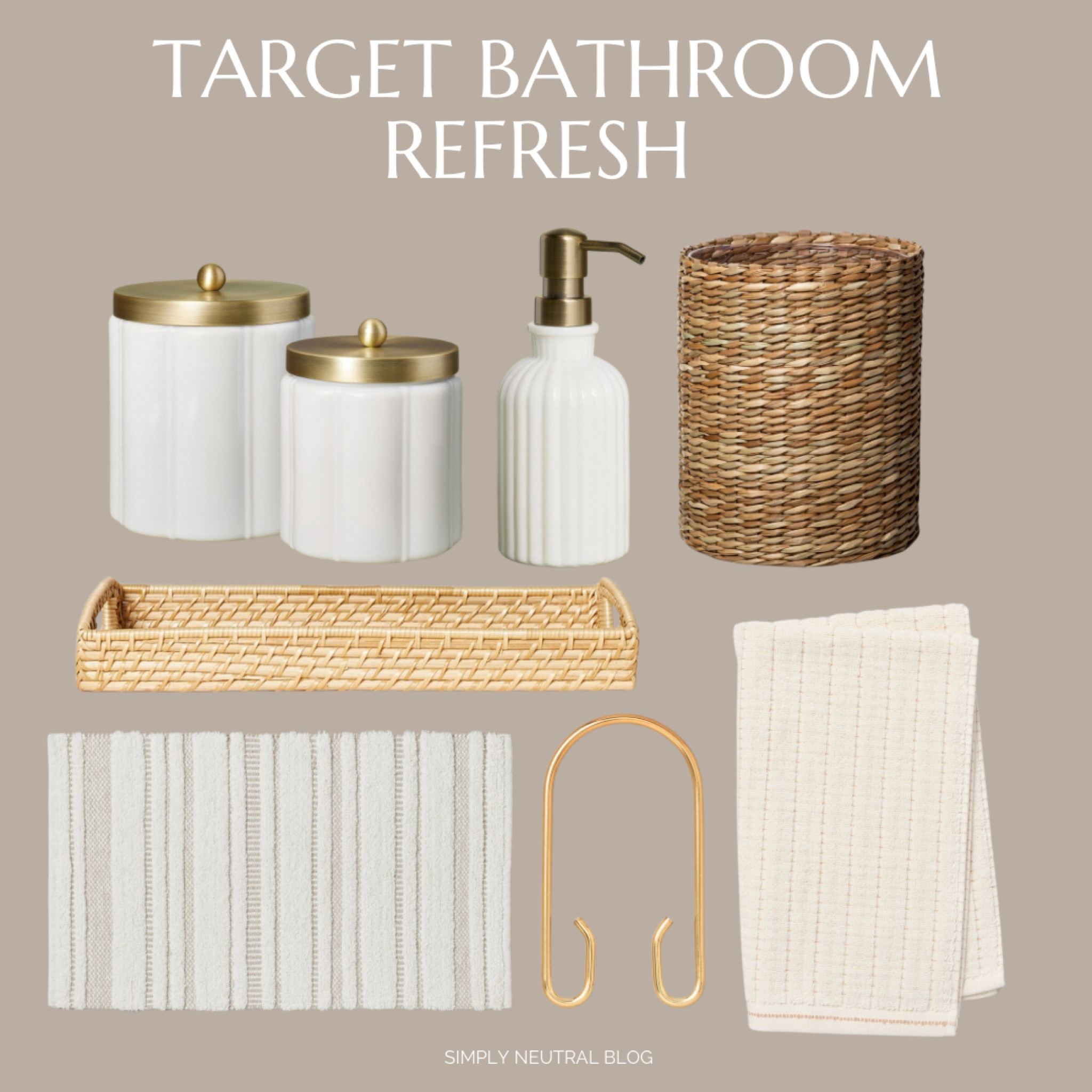Target new bathroom decor 🤍👏🏻 We are loving these neutrals! 

#LTKhome #LTKfindsunder50 #LTKSeasonal